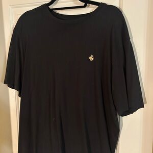 Brooks Brothers Black Tee with Gold Emblem